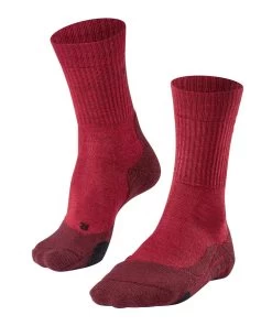 FALKE Dames Wandelsokken TK2 Wool Scarlet