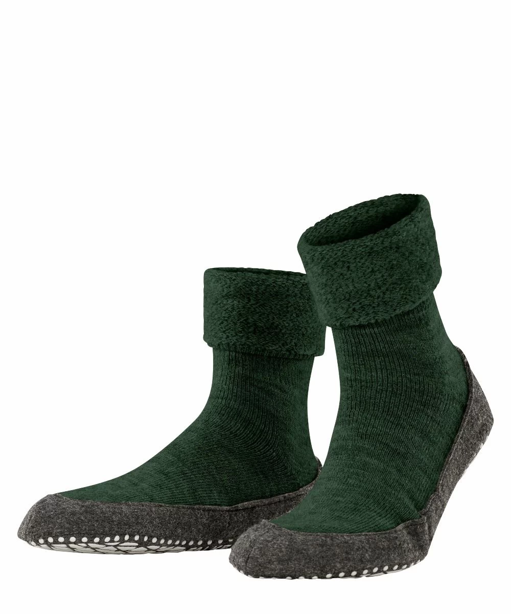 FALKE Unisex Huissokken Cosyshoe Green Melange 1 FALKE Unisex Huissokken Cosyshoe Green Melange