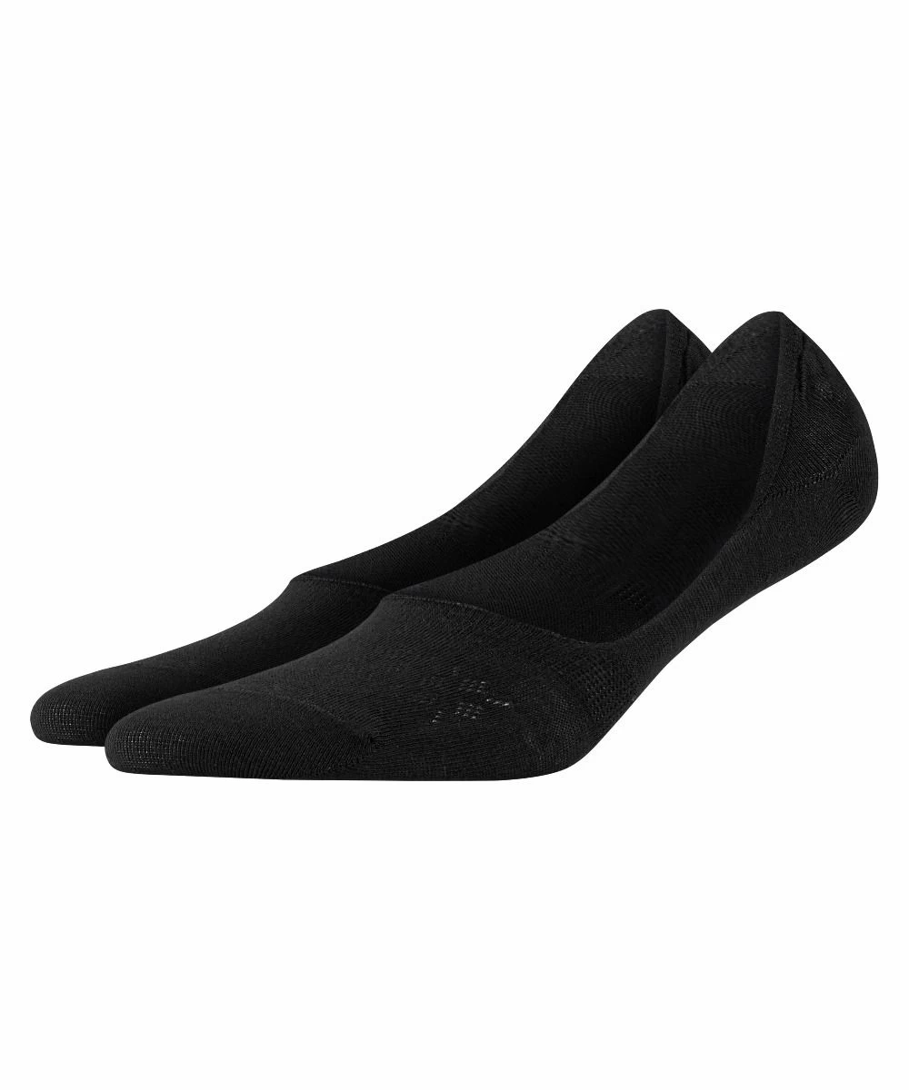 Burlington Dames Footies Mid Cut Everyday 2-Pack Zwart 1 Burlington Dames Footies Mid Cut Everyday 2-Pack Zwart