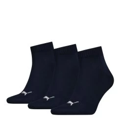 PUMA Quartersokken Unisex 3-Pack Dark Navy