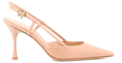 GIANVITO ROSSI RIBBON SLINGBACK PEACH