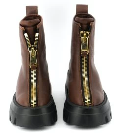 NUBIKK X PHILOU BIG ZIP BOOT BROWN -Modeboetiek Schoenenwinkel 41996 4