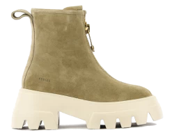 NUBIKK X PHILOU BIG ZIP TAUPE SUEDE -Modeboetiek Schoenenwinkel 41997