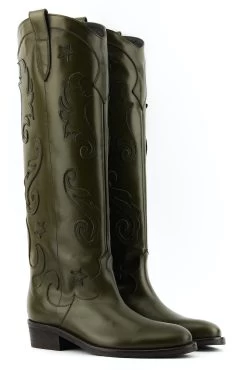 PAULWARMER ARIEL WESTERN BOOT MILITARE -Modeboetiek Schoenenwinkel 42231 2