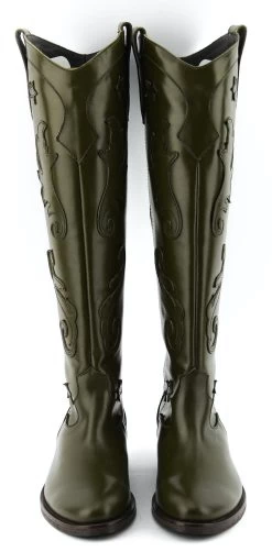 PAULWARMER ARIEL WESTERN BOOT MILITARE -Modeboetiek Schoenenwinkel 42231 4