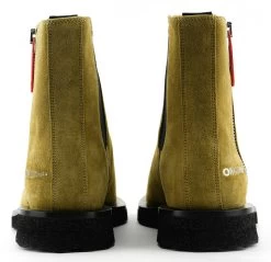 Off-White OFF WHITE SUED SPONGESOLE ANKLE BOOT COGNAC