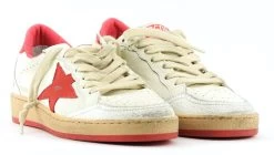 GOLDEN GOOSE BALL STAR WHITE RED