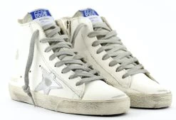 GOLDEN GOOSE FRANCY SNEAKER WHITE SILVER -Modeboetiek Schoenenwinkel 42526 2