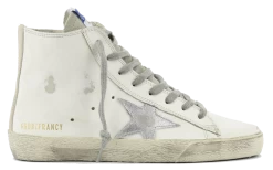 GOLDEN GOOSE FRANCY SNEAKER WHITE SILVER -Modeboetiek Schoenenwinkel 42526