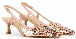 ROBERTO FESTA SEQUIN SLINGBACK VANILIA