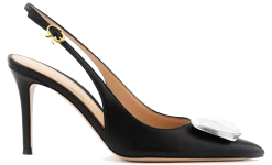 GIANVITO ROSSI JAIPUR SLING BLACK -Modeboetiek Schoenenwinkel 42659