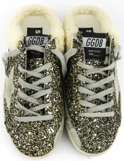 GOLDEN GOOSE SUPERSTAR SABOT BLACK/GOLD