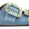 TORAL BAQUETTE JEWEL SANDAL JEANS