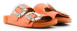 TORAL BAQUETTE JEWEL SANDAL ORANGE
