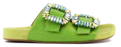 TORAL BAQUETTE JEWEL SANDAL GREEN -Modeboetiek Schoenenwinkel 43301