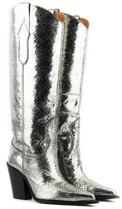 TORAL ANA WESTERN BOOT GUNMETAL SNAKE -Modeboetiek Schoenenwinkel 43303 2