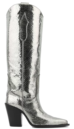 TORAL ANA WESTERN BOOT GUNMETAL SNAKE -Modeboetiek Schoenenwinkel 43303