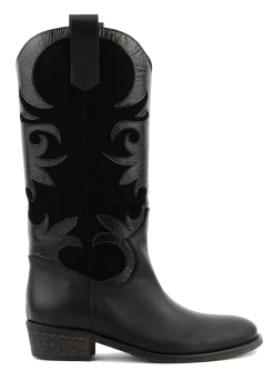 PAUL WARMER WESTERN BLACK -Modeboetiek Schoenenwinkel 43448