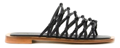 PAUL WARMER KNITTED KNOT SANDAL BLACK
