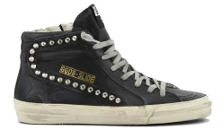 GOLDEN GOOSE SLIDE CLASIC BLACK STUDS