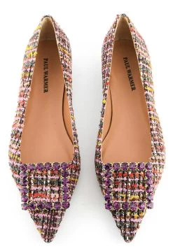PAUL WARMER CARRE BALLERINA MULTICOLOR BOUCLE -Modeboetiek Schoenenwinkel 43578 4