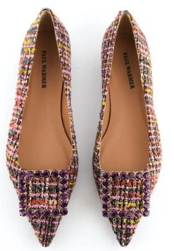 PAUL WARMER CARRE BALLERINA MULTICOLOR BOUCLE -Modeboetiek Schoenenwinkel 43578 5