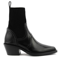 Chloé CHLOE NELLIE TEXAS ANKLE BOOT BLACK -Modeboetiek Schoenenwinkel 43617