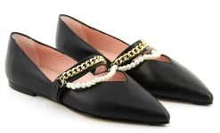 PRETTY BALLERINA ELLA PEARL CHAIN BLACK -Modeboetiek Schoenenwinkel 43650 3