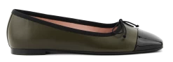 PRETTY BALLERINA CAMILLE KAKI BLACK -Modeboetiek Schoenenwinkel 43653