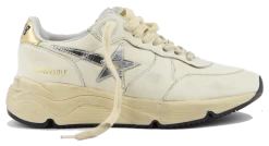 GOLDEN GOOSE RUNNING SOLE WHITE SILVER