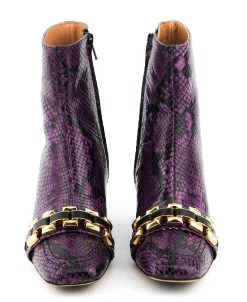 ROBERTO FESTA AVILA SQUARE BOOTIE CHAIN PURPLE -Modeboetiek Schoenenwinkel 43709 5