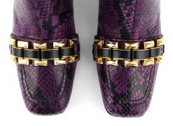 ROBERTO FESTA AVILA SQUARE BOOTIE CHAIN PURPLE