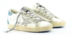 GOLDEN GOOSE SUPERSTAR WHITE ICEBLUE -Modeboetiek Schoenenwinkel 43774 2