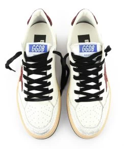 GOLDEN GOOSE BALL STAR WHITE BORDO