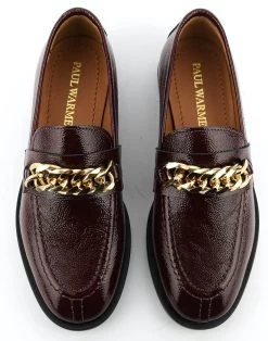 PAUL WARMER TERRA LOAFER PATENT BURGUNDY