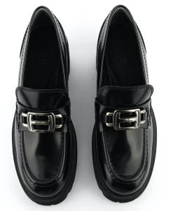 HOGAN MOCCASINE HIGHSHINE BLACK