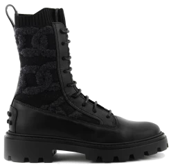 TOD'S KATE COMBAT BOOT BLACK