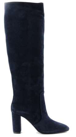 PAUL WARMER VIONA LONG BOOTS BLUE SUEDE -Modeboetiek Schoenenwinkel 43948