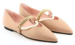 PRETTY BALLERINA ELLA PEARL CHAIN NUDE -Modeboetiek Schoenenwinkel 43971 2