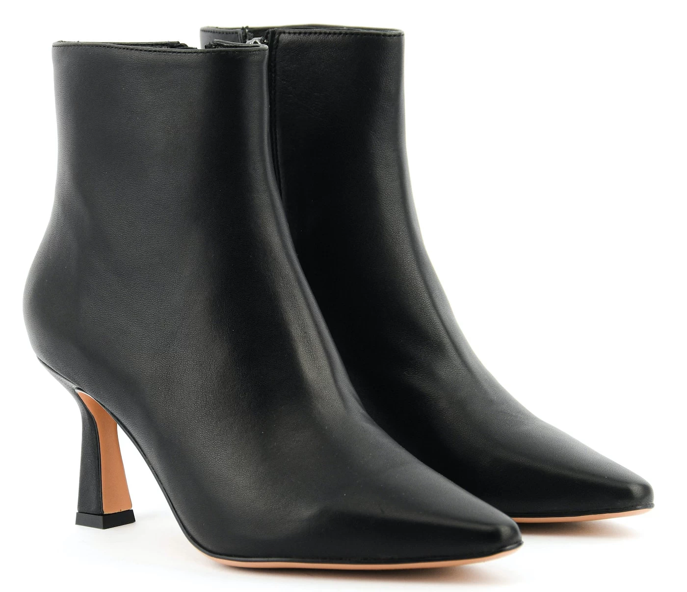 LOLA CRUZ ZIPPED ANKLE BOOT BLACK