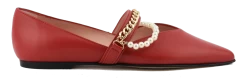 PRETTY BALLERINA ELLA PEARL CHAIN RED -Modeboetiek Schoenenwinkel 44006