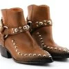 ELENA IACHI WESTERN SHORT STUDS TAN