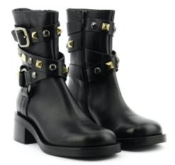 STRATEGIA EMBELISHED BIKER BLACK -Modeboetiek Schoenenwinkel 44056 2