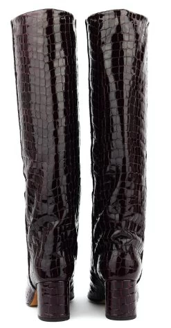 TORAL ELEGANT LONG BOOT CROC PATENT BURGUNDY -Modeboetiek Schoenenwinkel 44153 3