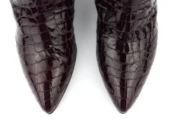 TORAL ELEGANT LONG BOOT CROC PATENT BURGUNDY -Modeboetiek Schoenenwinkel 44153 5