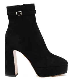LOLA CRUZ PLATFORM BOOTIE BLACK SUEDE -Modeboetiek Schoenenwinkel 44203
