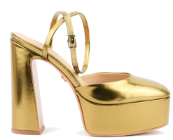LOLA CRUZ MOVEN PUMP GOLD -Modeboetiek Schoenenwinkel 44207
