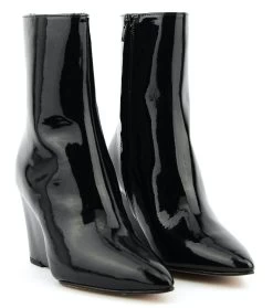 TORAL WEDGE BOOTIE BLACK PATENT