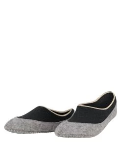 FALKE Dames Huissokken Cosy Slipper Antraciet Melange