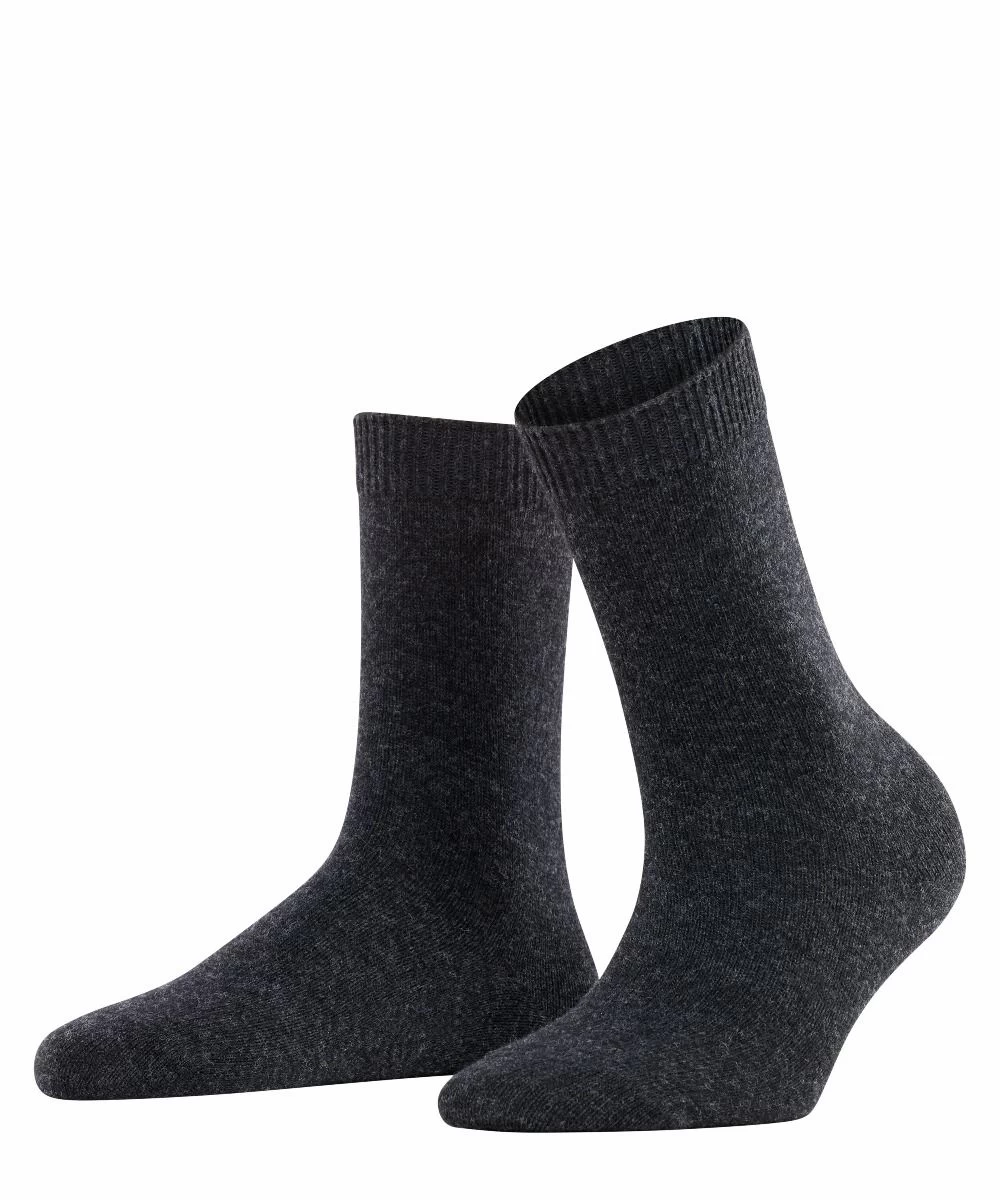 FALKE Damessokken Cosy Wool Antraciet 1 FALKE Damessokken Cosy Wool Antraciet